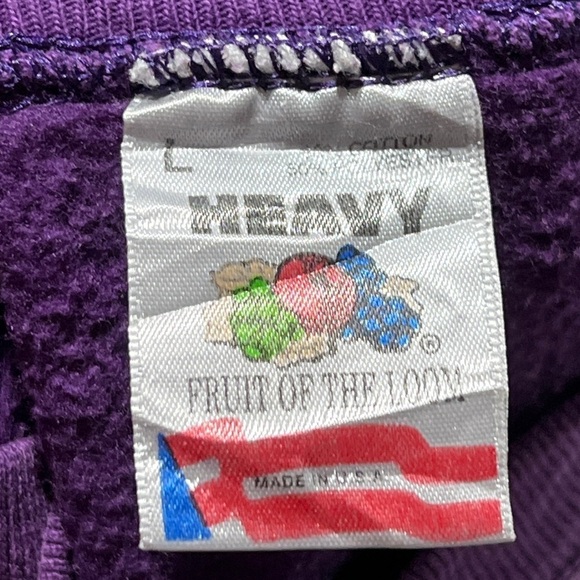 Vintage 80s Body By Choice Exercise Studio Purple Crewneck Pullover Sweatshirt - Picture 4 of 4